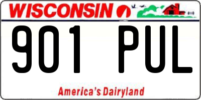 WI license plate 901PUL