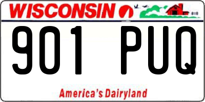 WI license plate 901PUQ