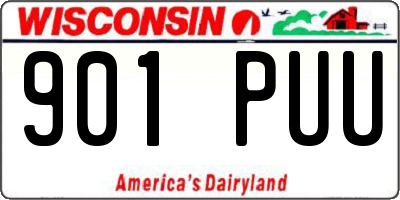 WI license plate 901PUU