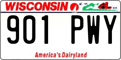WI license plate 901PWY