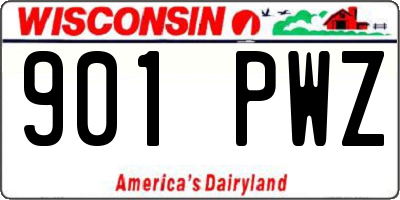 WI license plate 901PWZ