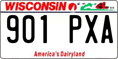 WI license plate 901PXA