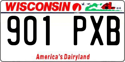 WI license plate 901PXB