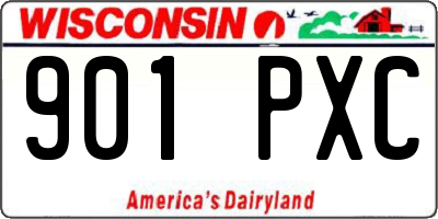 WI license plate 901PXC