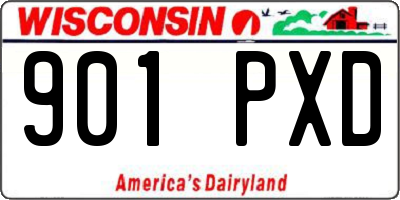 WI license plate 901PXD