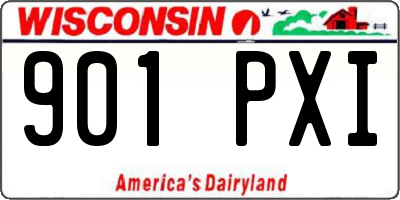 WI license plate 901PXI