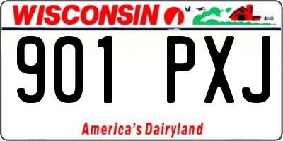 WI license plate 901PXJ