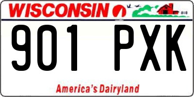 WI license plate 901PXK