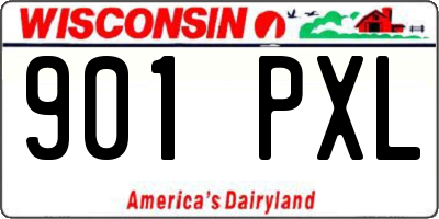 WI license plate 901PXL