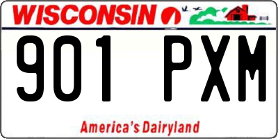 WI license plate 901PXM