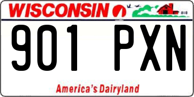 WI license plate 901PXN