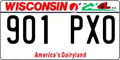 WI license plate 901PXO
