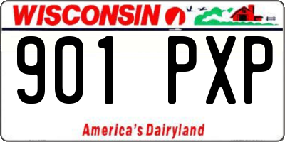 WI license plate 901PXP