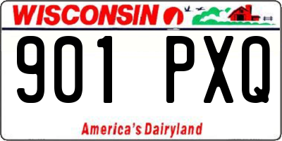 WI license plate 901PXQ