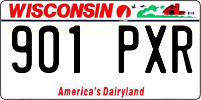 WI license plate 901PXR
