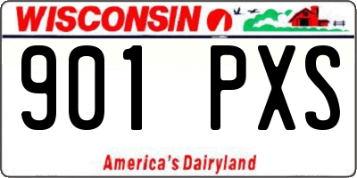 WI license plate 901PXS