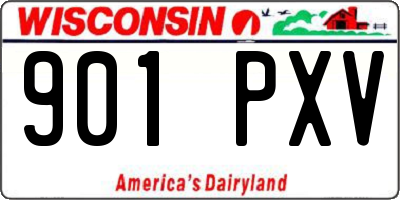 WI license plate 901PXV