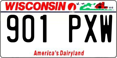 WI license plate 901PXW