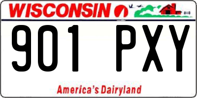 WI license plate 901PXY