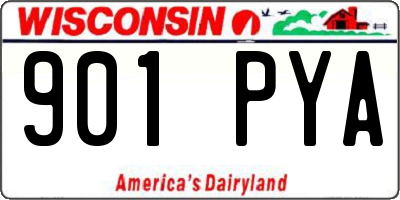WI license plate 901PYA