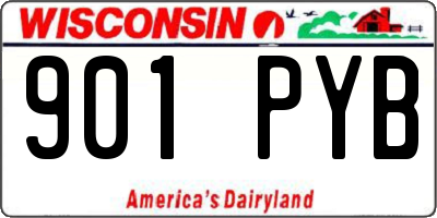 WI license plate 901PYB