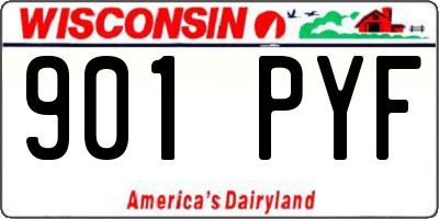 WI license plate 901PYF