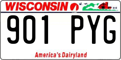 WI license plate 901PYG