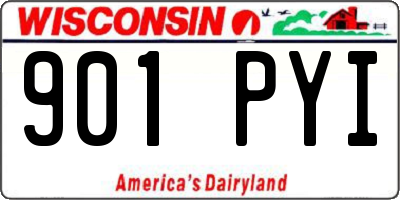 WI license plate 901PYI