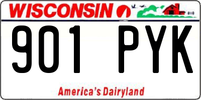WI license plate 901PYK