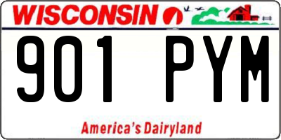 WI license plate 901PYM