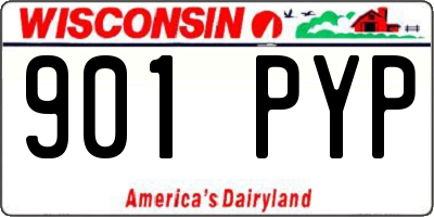 WI license plate 901PYP