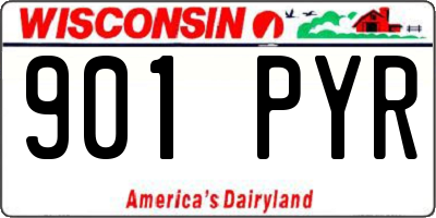 WI license plate 901PYR