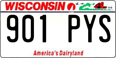 WI license plate 901PYS
