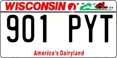 WI license plate 901PYT