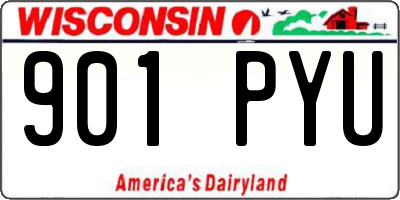 WI license plate 901PYU