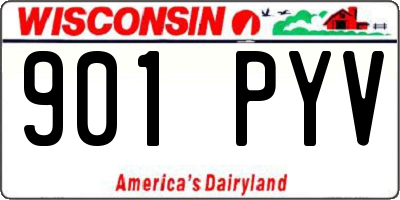 WI license plate 901PYV