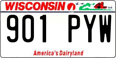 WI license plate 901PYW