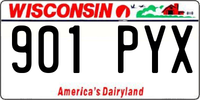 WI license plate 901PYX