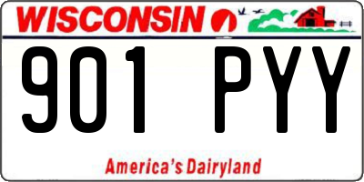 WI license plate 901PYY