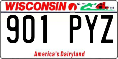 WI license plate 901PYZ
