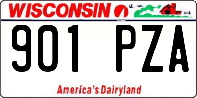 WI license plate 901PZA
