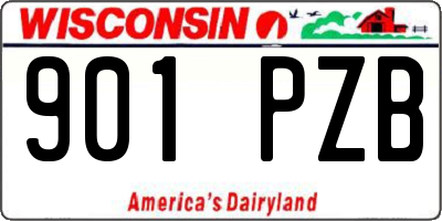 WI license plate 901PZB