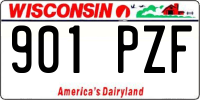 WI license plate 901PZF