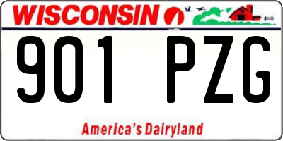 WI license plate 901PZG