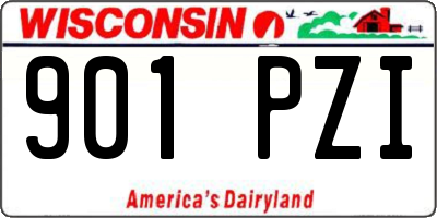 WI license plate 901PZI