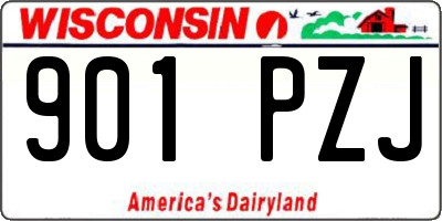 WI license plate 901PZJ