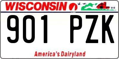 WI license plate 901PZK