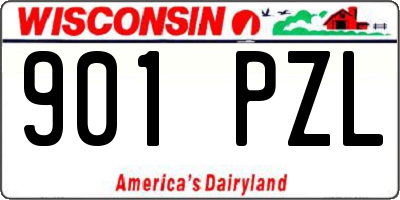 WI license plate 901PZL