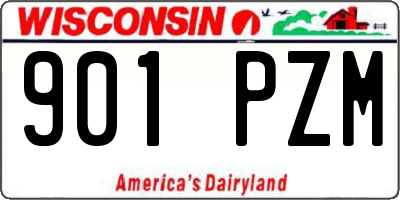 WI license plate 901PZM