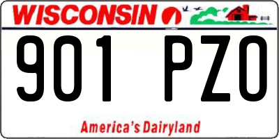 WI license plate 901PZO